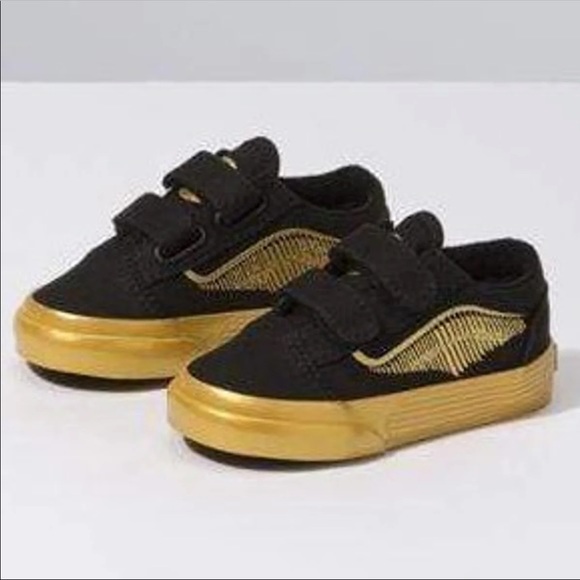 Vans x Harry Potter Old Skool Golden Snitch Velcro Toddler Sneakers - Picture 6 of 7
